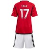 Officiële Voetbalshirt + Korte Broek Manchester United Fred 17 Thuis 2023-24 - Kids